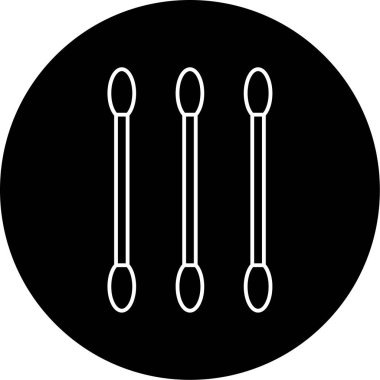 Cotton Buds Vektör Kabartma Simgesi Tasarımı