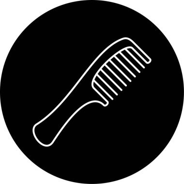 Saç Tarağı Vektör Kabartma Simgesi Tasarımı