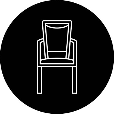 Sandalye Vektörü Şekil Simgesi Tasarımı