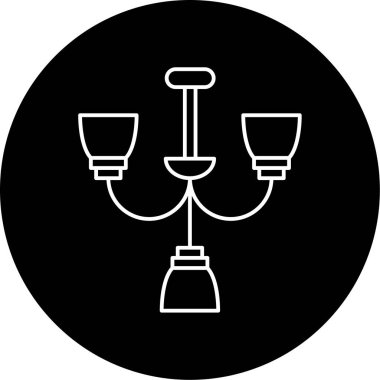 Avize Vektör Şekil Simgesi Tasarımı