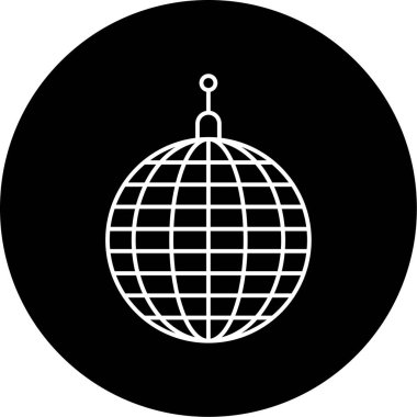  Ayna Topu Vektör Kabartma Simgesi Tasarımı