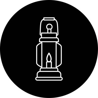 Yağ Lambası Vektör Şekil Simgesi Tasarımı