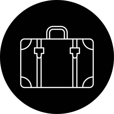 Çanta Vektörü Kabartma Simgesi Tasarımı