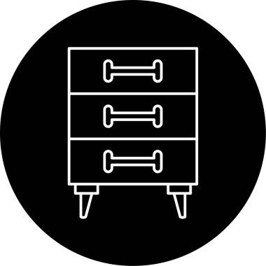 Çekmece Tablosu Vektör Sembol Tasarımı