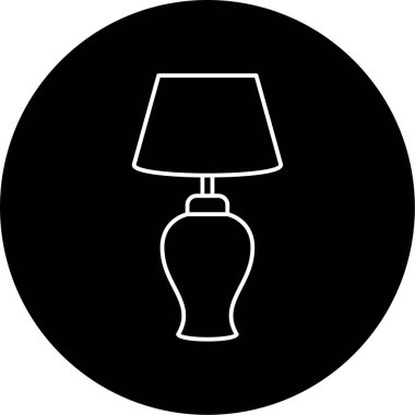 Tablo Lambası Vektör Kabartma Simgesi Tasarımı