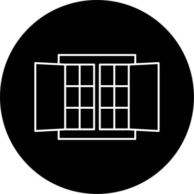 Pencere Vektörü Şekil Simgesi Tasarımı