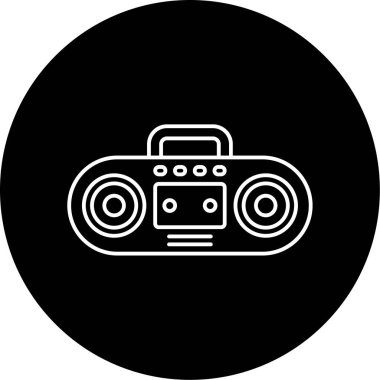 Boombox Vektör Sembol Tasarımı