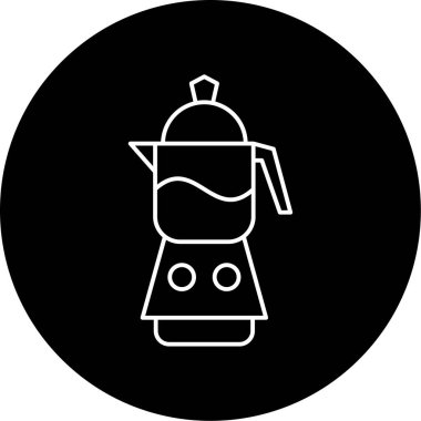 Coffee Maker Vector Glyph Icon Design