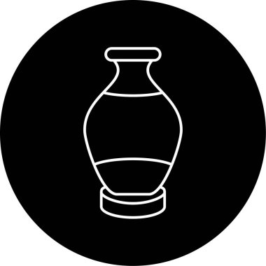 Vazo Vektörü Şekil Simgesi Tasarımı