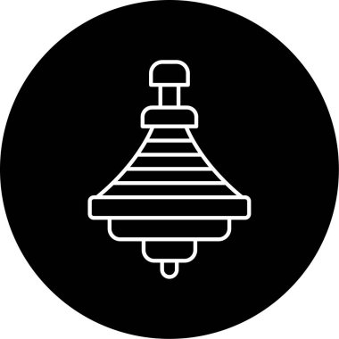  Dönen Üst Vektör Kabartma Simgesi Tasarımı