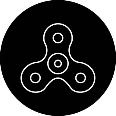 Spinner Vektör Kabartma Simgesi Tasarımı