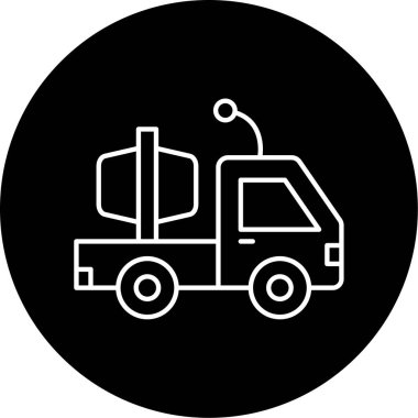 Oyuncak Kamyonu Vektör Kabartma Simgesi Tasarımı