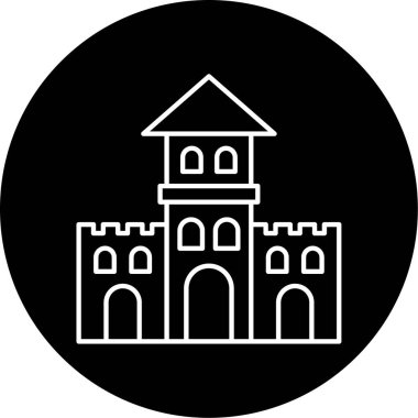 Kum Kalesi Vektörü Sembol Tasarımı