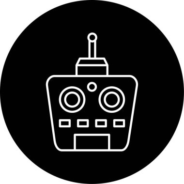 Oyuncak Uzaktan Vektör Kabartma Simgesi Tasarımı