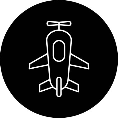 Oyuncak Düzlem Vektörü Kabartma Simgesi Tasarımı