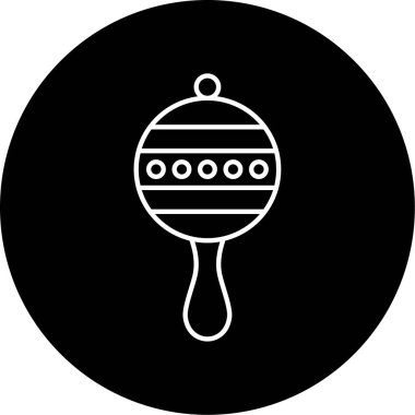 Çıngırak Vektörü Kabartma Simgesi Tasarımı