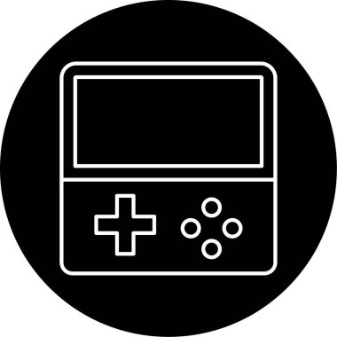 Oyun Konsolu Vektör Kabartma Simgesi Tasarımı