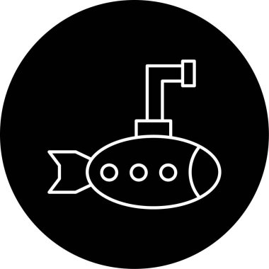 Oyuncak Denizaltı Vektör Kabartma Simgesi Tasarımı