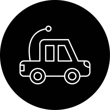 Rc Araba Vektörü Glyph Simge Tasarımı