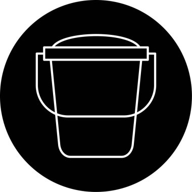  Sand Bucket Vector Glyph Icon Design