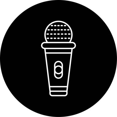 Oyuncak Mic Vektör Kabartma Simgesi Tasarımı