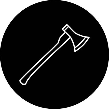 Axe Vektör Kabartma Simgesi Tasarımı