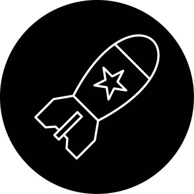 Atom Bombası Vektörü Sembol Tasarımı