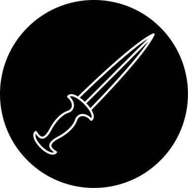 Hançer Vektörü Şekil Simgesi Tasarımı