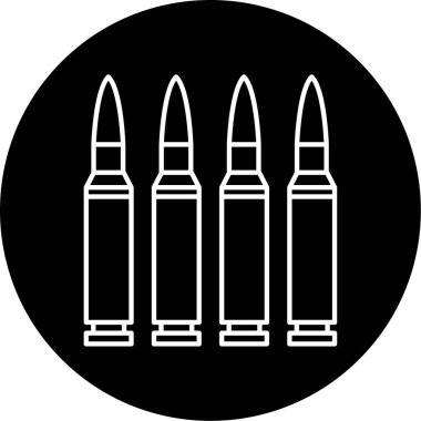 Mermi Vektörü Şekil Simgesi Tasarımı