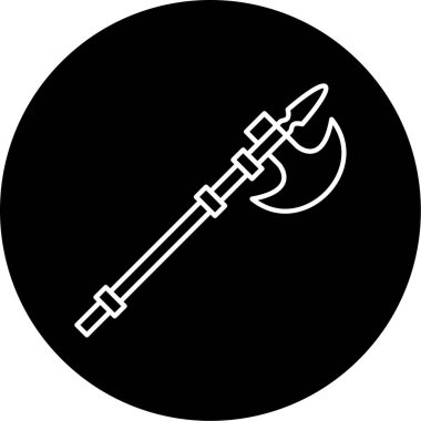 Halberd Vektör Şekil Simgesi Tasarımı