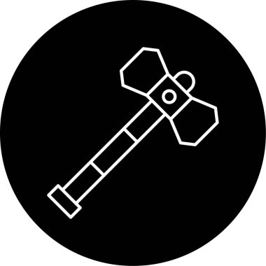  Çekiç Vektörü Şekil Simgesi Tasarımı