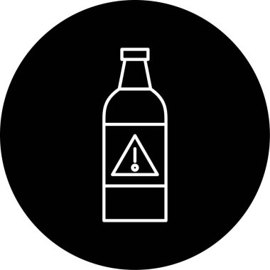 Zehirli Vektör Kabartma Simgesi Tasarımı