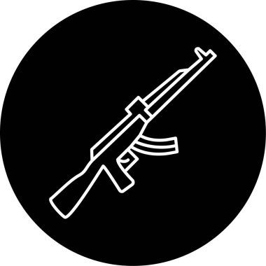 Saldırı Tüfeği Vektör Sembol Tasarımı