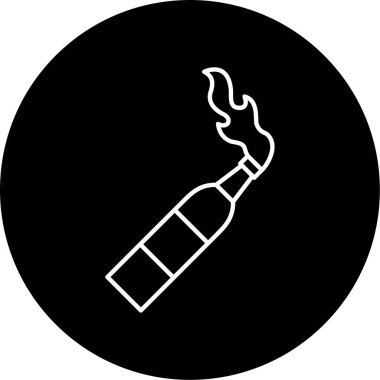 Molotov Vektör Kabartma Simgesi Tasarımı