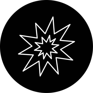 Vektör Patlama Kabartma Simgesi Tasarımı 