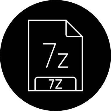 Vektör 7Z Glyph Simge Tasarımı 