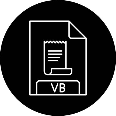 Vektör VB Glyph Simge Tasarımı 