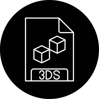 Vektör 3DS Glyph Simge Tasarımı 