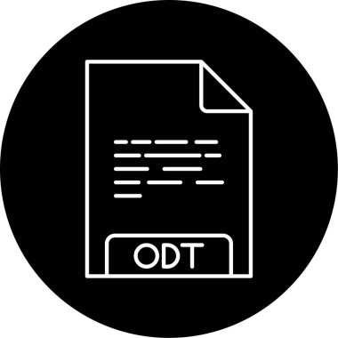 Vektör ODT Kabartma Simgesi Tasarımı 