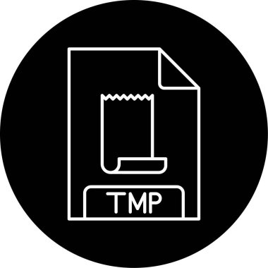 Vektör TMP Kabartma Simgesi Tasarımı 