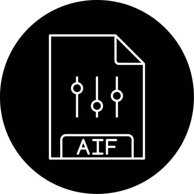 Vektör AIF Glyph Simge Tasarımı 