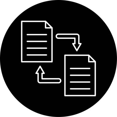 Vektör Veri Aktarımı Kabartma Simgesi Tasarımı 