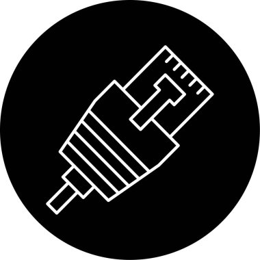 Vektör Ethernet Kabartma Simgesi Tasarımı 