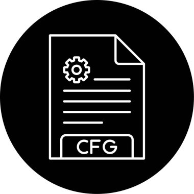 Vektör CFG Glyph Simge Tasarımı 