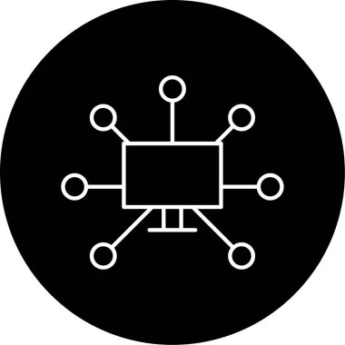 Vektör Ağı Kabartma Simgesi Tasarımı 