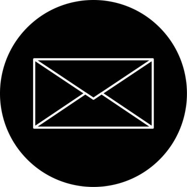 Vektör E- posta Glyph Simgesi Tasarımı 