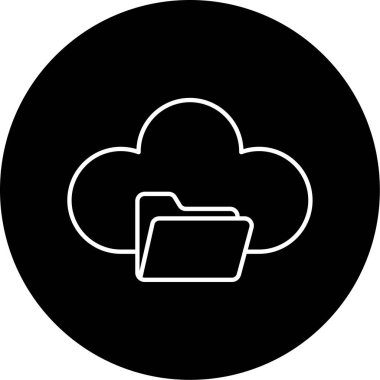 Vektör Bulut Dizini Sembol Tasarımı 