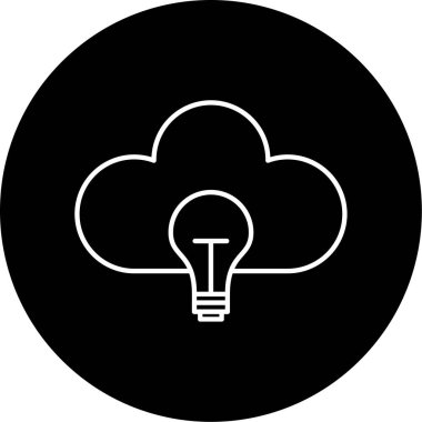 Vektör Bulut Kabartma Simgesi Tasarımı 