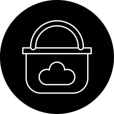 Vektör Bulutu Kalıbı Simge Tasarımı 