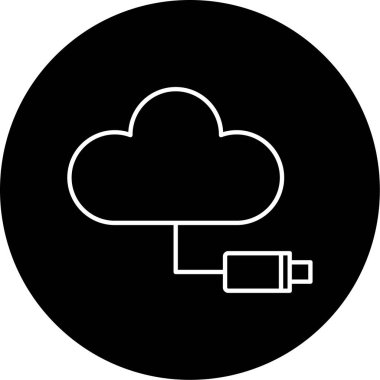 Vektör Bulutu Kablo Sembol Tasarımı 